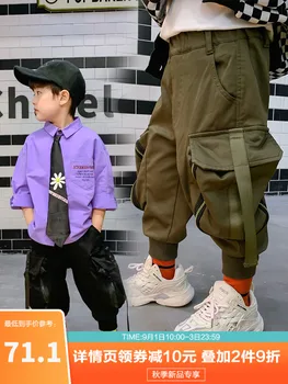 

Boys Bib Overall Spring and Autumn Fashion 2020 New Style Boys Handsome Pants Korean Style Casual Pants Children's Clothing
