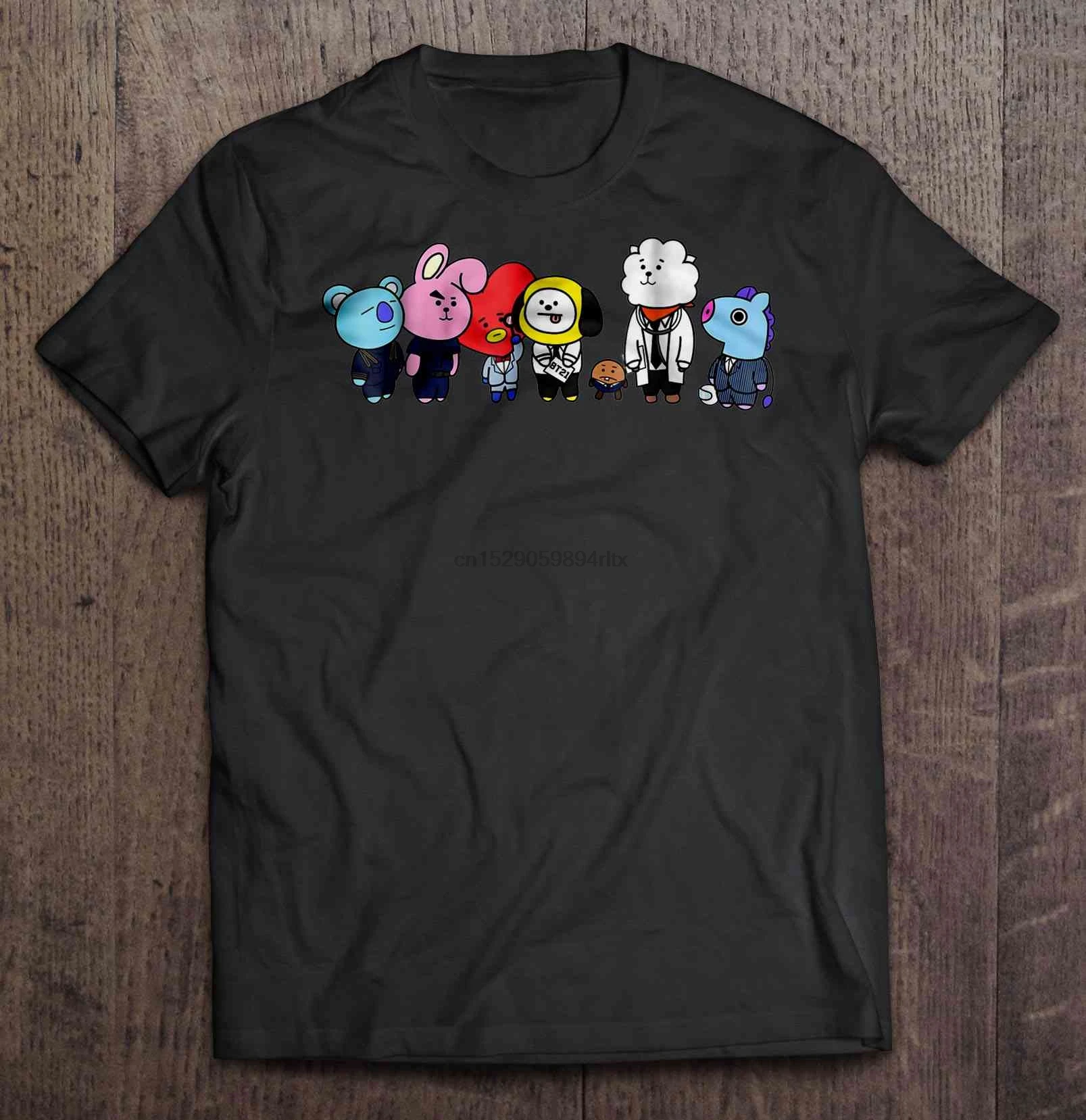 

Men Funny T Shirt Fashion tshirt Witch Army Shooky K-Pop BT21 Women t-shirt