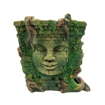 

1pc Adornment Safe Novel Durable Crafts Adornment Human Face for Landscape Fish Tank
