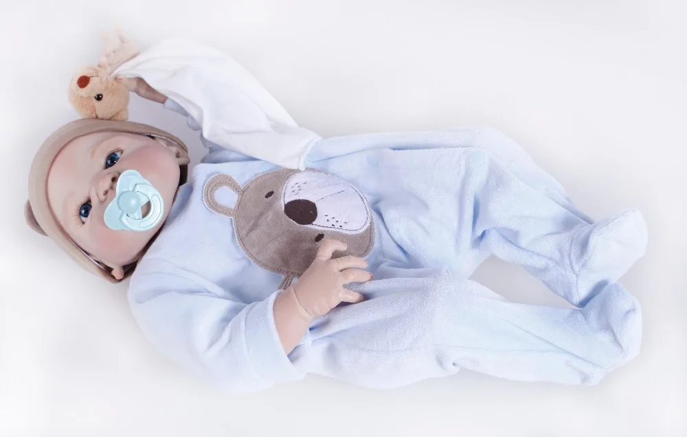 Красивый ручной мальчик кукла реборн bebes reborn baby Реалистичная кукла с голубыми или коричневыми глазами 55 см лучший подарок для вашего ребенка игрушка для ванны