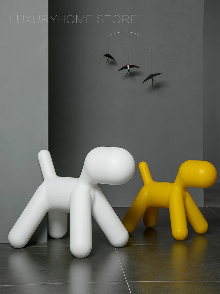 Fashion Popular Modern Design Baby Kids Dog Puppy Chair Children Soft Color Beautiful Plastic Toy Play School Garden Stool 1PC