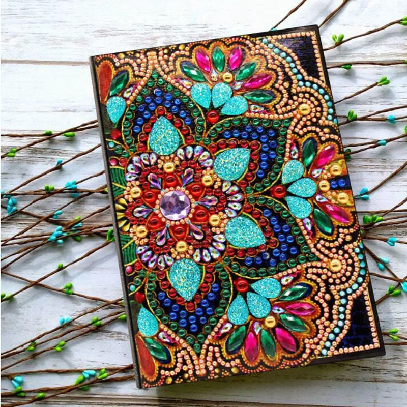 

Diamond Painting Cross stitch Accessories Mandala Notebook Special Shaped Diary Book Diamond Embroidery Tool A5 Mosaic Gift A12