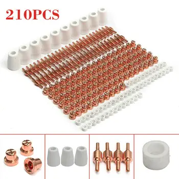 

210pcs Nozzles Electrodes Gas Rings Consumables Plasma Cutter Torch Replacement