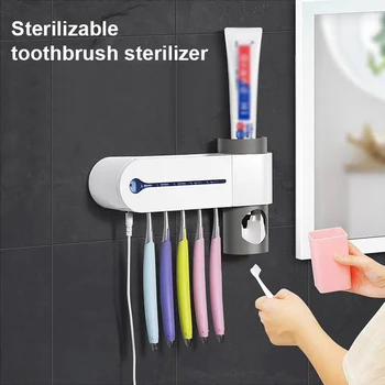 

Toothbrush Sterilizer Multifunction Toothpaste Antibacteria Ultraviolet Disinfection Toothbrush Holder Oral Hygiene Cleaner