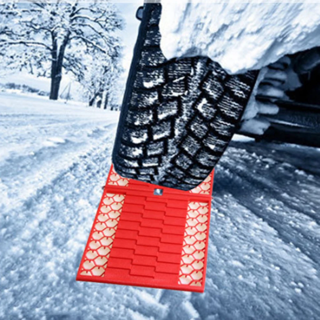 2 Pack Foldable Emergency Auto Tire Traction Mat Tire Grip Car Escaper Snow Grabber Ideal To Unstuck Car From Snow Ice Mud Sand