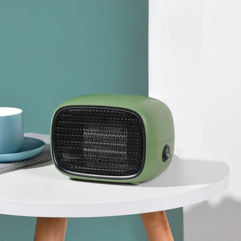 500W Mini Electric Space Heaters Desktop Winter Warmer Fan With PTC Heating Element Over-Heat Protection For Room Office Floor