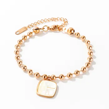 

STALL STALL Supply of Goods Fashion Simple round Beads Titanium Steel Bracelets Women INS Normcore Style Non-mainstream Design H