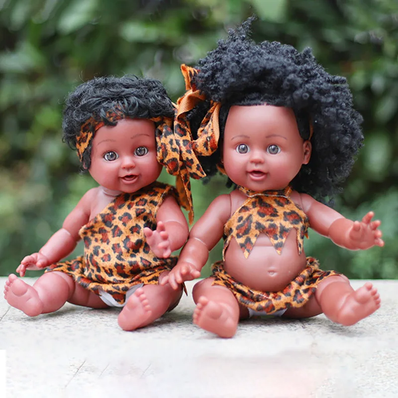

30cm Simulation Baby Model European And American African Doll Black Rebirth Doll Export Training Doll Dolls For Girls