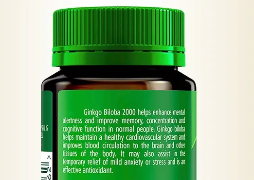 

100 capsules,Improve memory, Natural Ginkgo Biloba capsule,Ginkgo Leaf,Enhance brain & Heart Power,Prevent dementia