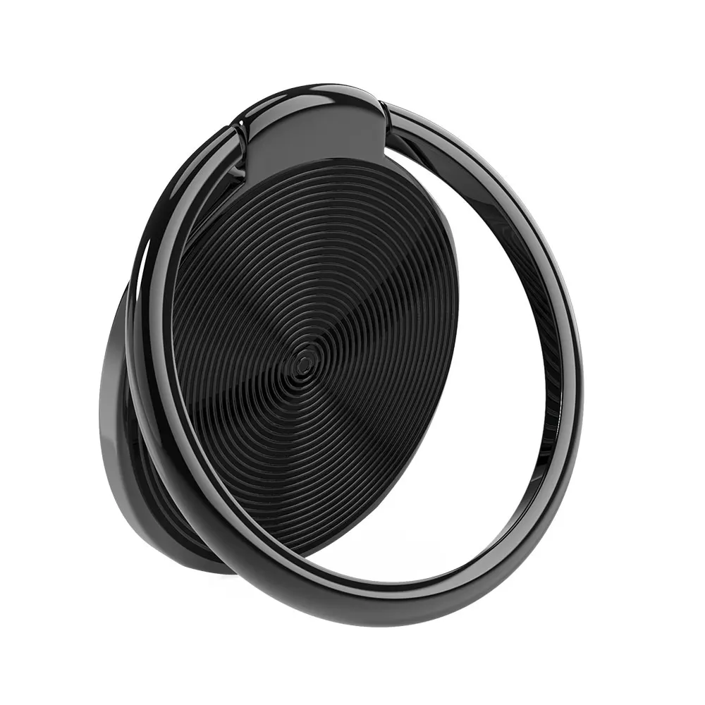Black Elecshion, кольцо для телефона, держатель для мобильного телефона, подставка для iPhone, держатель для пальца, круглая магнитная автомобильная подставка, аксессуары для планшета на Android - Цвет: Black