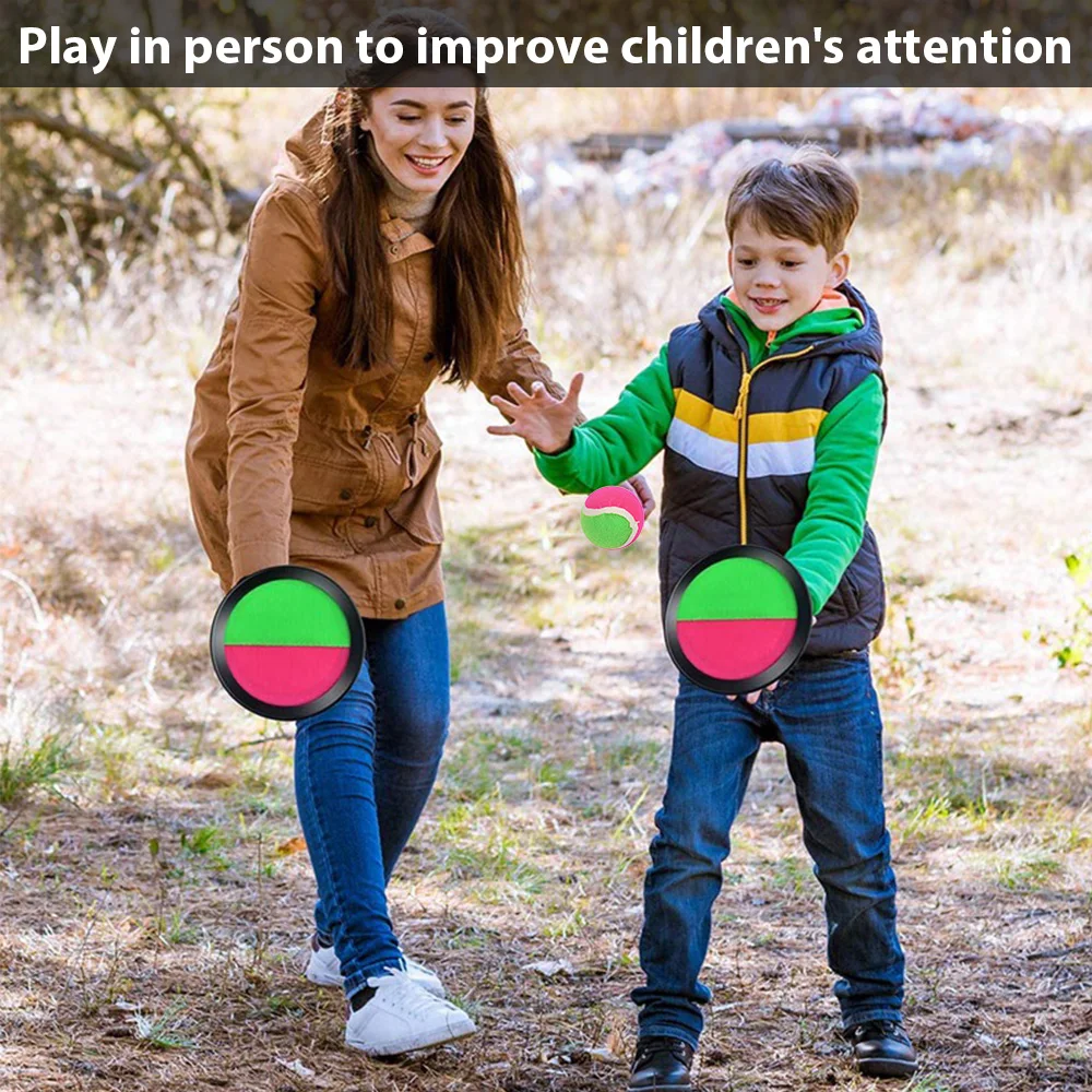 Kids Sucker Sticky Ball Toy Outdoor Sports Catch Ball Game Set Throw