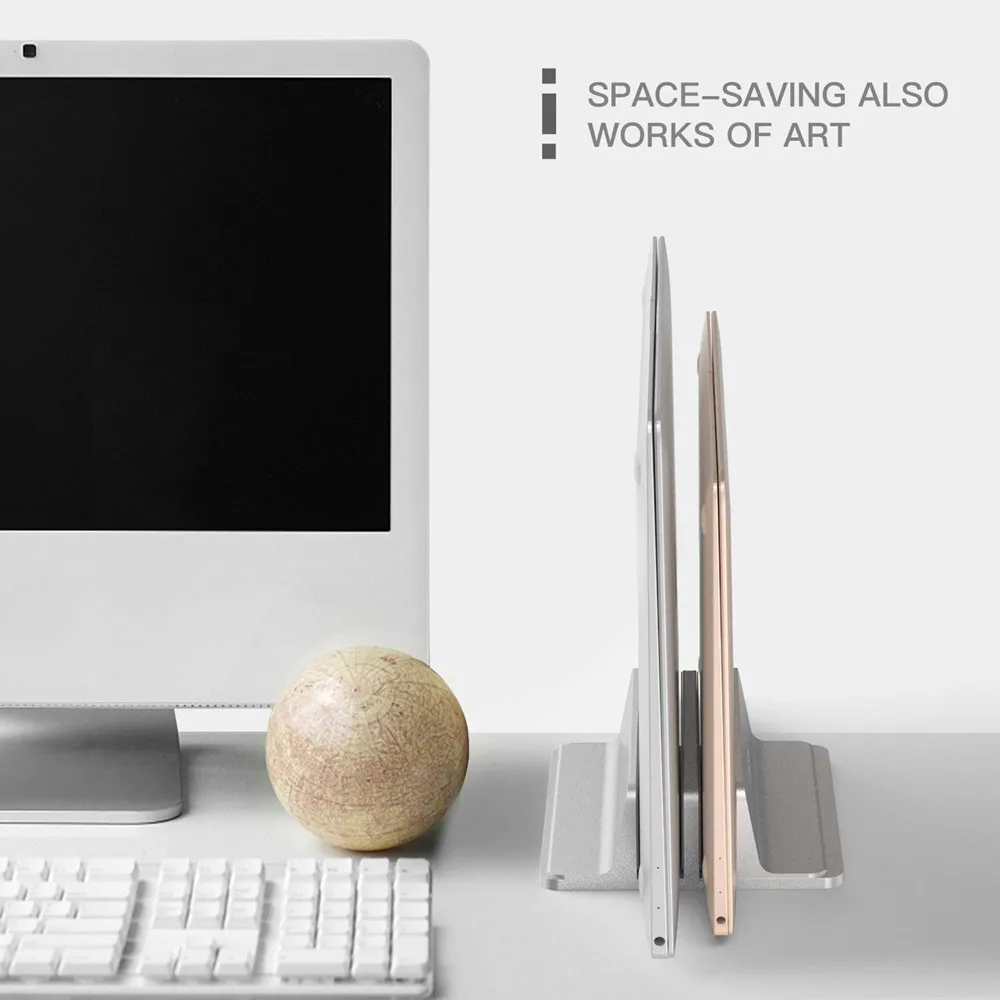 Double storage vertical notebook books computer aluminum bracket base desktop double card cooling storage bracket (11)