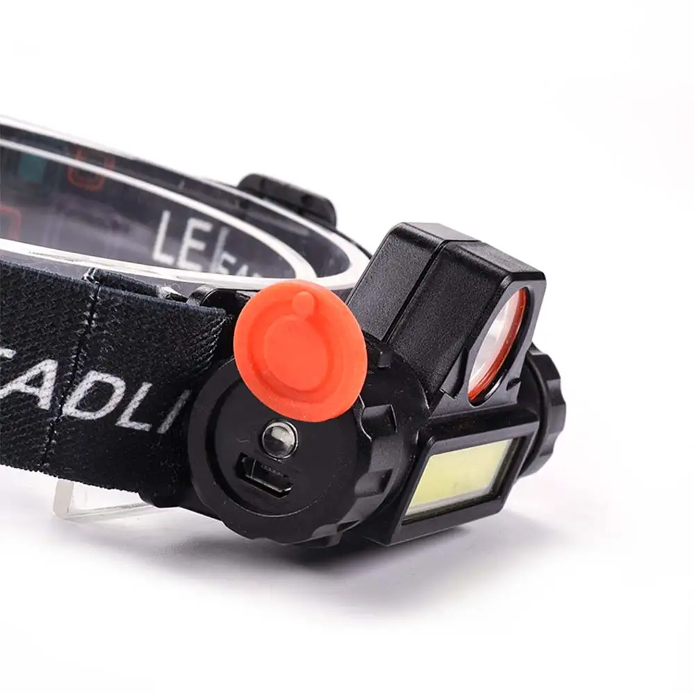 Miner'S Lamp Black Outdoors ABS Night Fishing Fishing Lights Headlamp Lighting LED Motion 200m Riding Flashlight Light Head Lamp