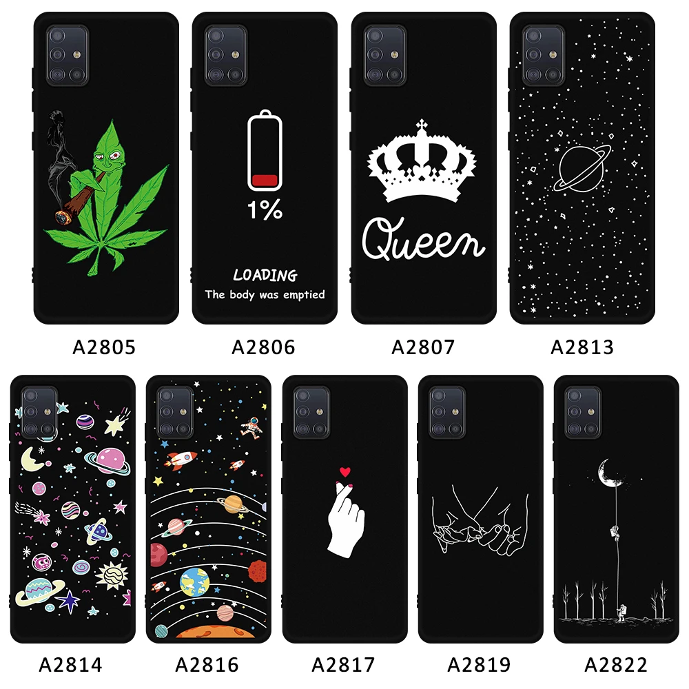 Soft Silicone Pattern Case For Samsung Galaxy A10 S A20 A30 A50 A70 A71 A51 A8S S10 Plus S10E Case For Galaxy A51 A71 Back Cover