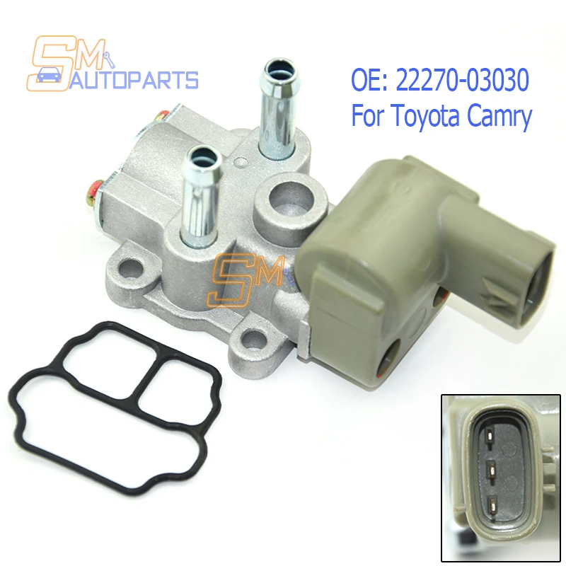 Idle Air Control Valve for Toyota Camry 2000-1996 Solara 2000 4Cyl 2.2L Pneumatic Air Valve IAC Valve Connector