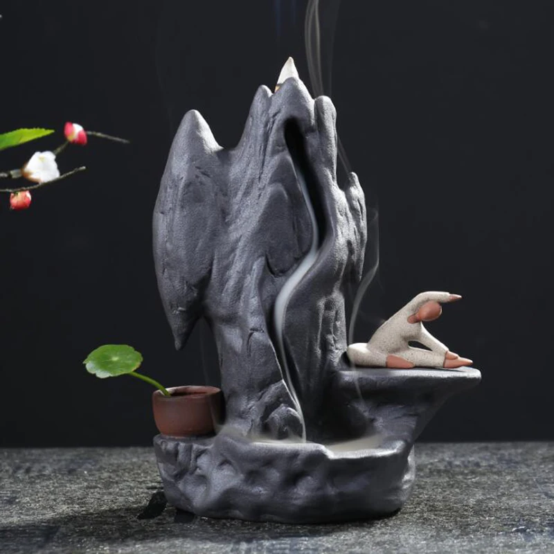 Smoke Backflow Incense Waterfall Holder Soporte Incienso Incense Burners Base Wierook Waterval