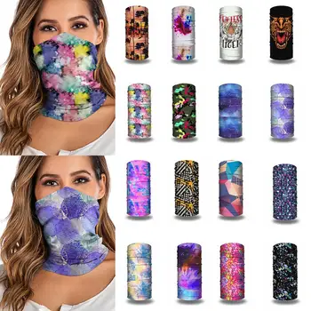 

3D Seam Neck Gaiter Stretchy Polyester 3D Printing Bandana Dust-proof Sun-Protection Mask Scarf Multifunctional Outdoor Headwear