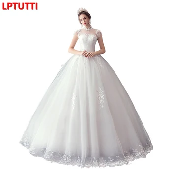 

LPTUTTI Beading Embroidery New Plus Size Princess Bridal Marriage Gown Bride Simple Party Events Long Luxury Wedding Dresses