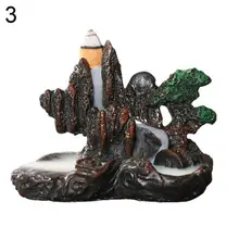  Creative Resin Smoke Waterfall Incense Burner Mountains Rivers Incense Burner Holder Censer Aromatherapy Home Decor Accessaries 