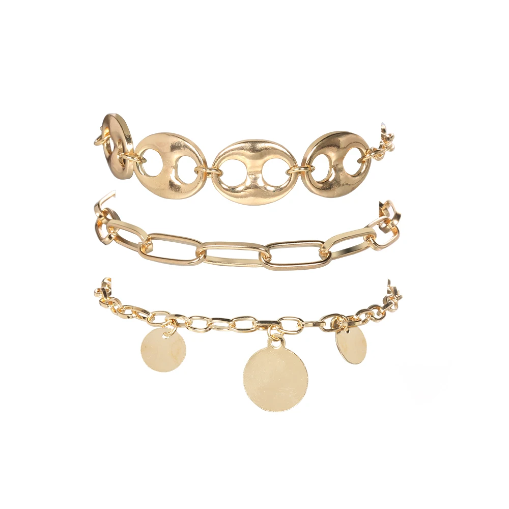 3 шт./компл. подчеркнут Вашу индивидуальность браслеты со сменными круглыми