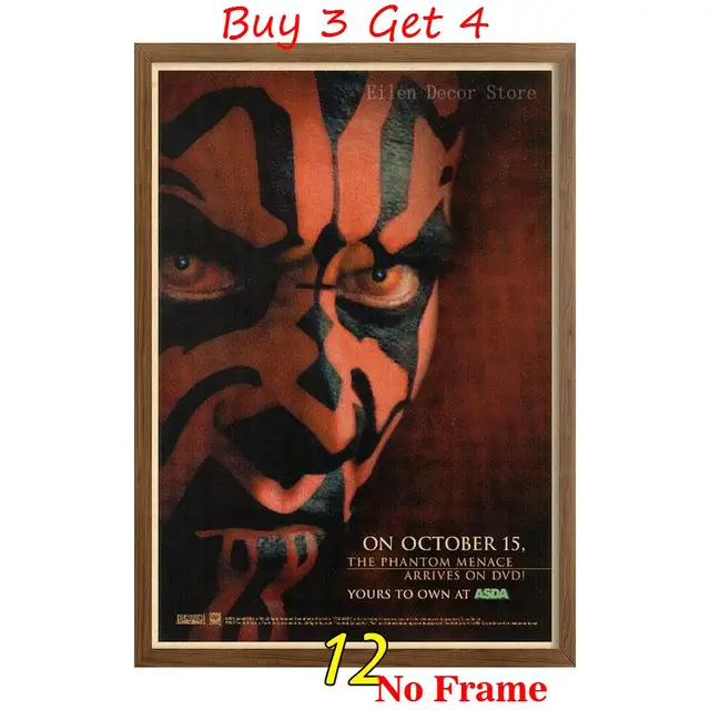 Star Wars Episodio 1 Darth Maul Estilo Vintage Cartel Decoracion