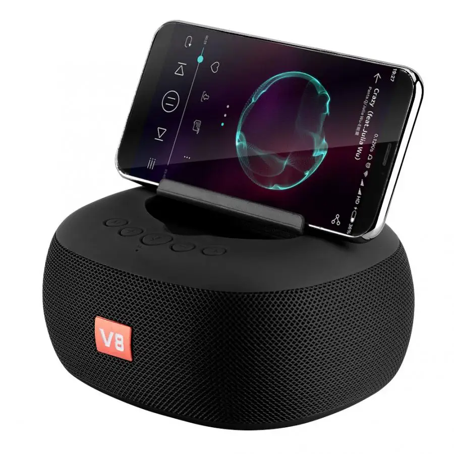 Беспроводной bluetooth динамик Recharegable портативный держатель мобильного телефона Колонка Бас Звуковая Панель сабвуфера стерео USB/TF/FM радио