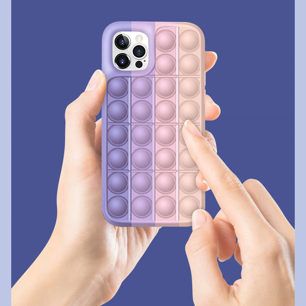 New Pop It Phone Case Fidget Toys For Iphone 12 11 Pro Xr Xs Max Huawei P40 Relief Stress Anxiety Silicone Cover Phone Case Toys Buy Online At Best Prices In Pakistan