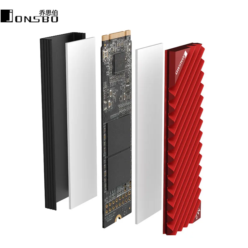 M.2 2280 Solid State Hard Disk Aluminum Heatsink with Thermal Pad for m2 Desktop
