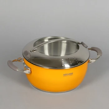 

Casserole Kvetunka, 2.8 L, d = 20 cm, glass lid, yellow