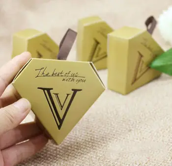 

60pcs/pack Candy Boxes Party Gift Box Bomboniera Return Present Box Chocolate box