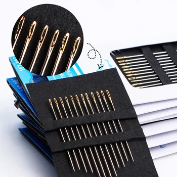 

12PCS/Lot Multi-size Side Opening Needles Blind Needle Hot Sale Sewing Stainless Steel High Quality Sewing Needle Darning DIY