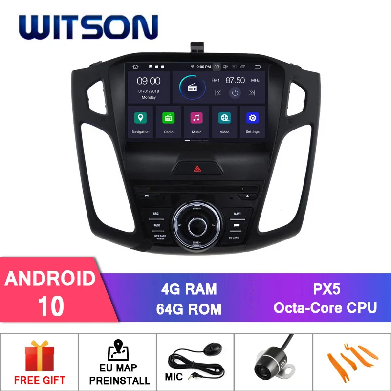 WITSON Android 10 0 1024*600 HD экран для Ford focus 2015 автомобильный DVD GPS стерео 4 Гб ОЗУ 32 ГБ флэш 8