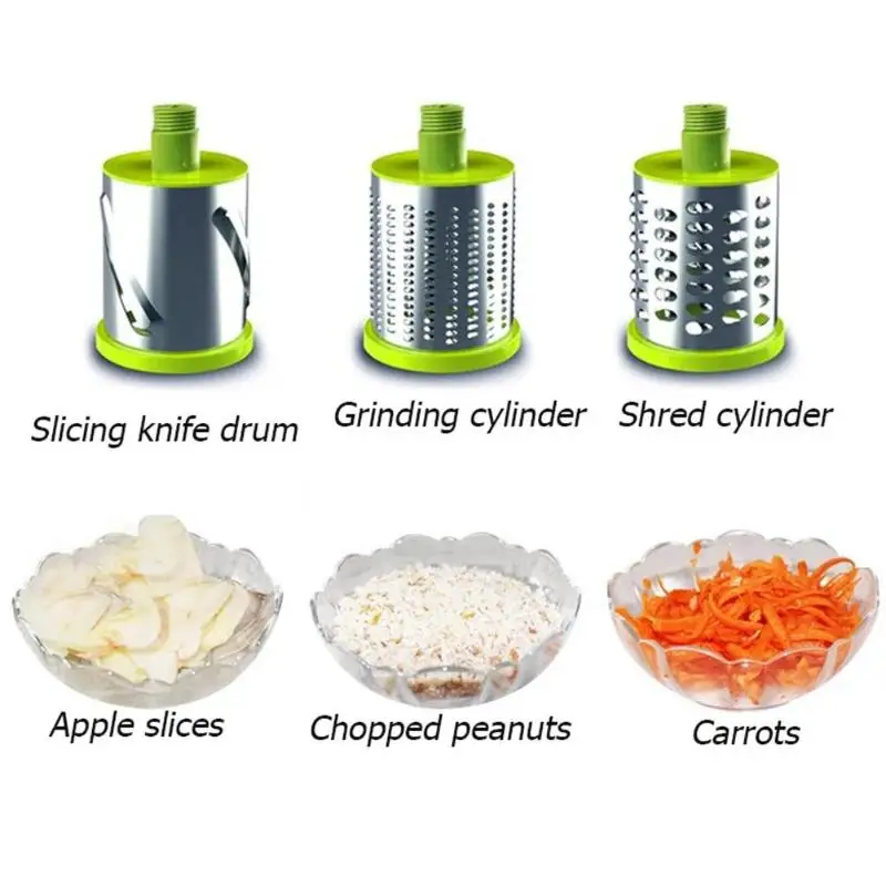 Ручной, для овощей картофель фрукты круглорез Slicer измельчитель кухни гаджеты измельчитель кухонный Многофункциональный слайсер с 3 трубы из нержавеющей стали