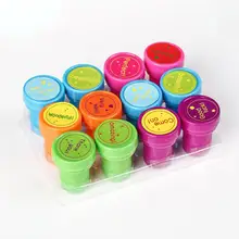 12 шт. штамп алфавит для детей с мультипликационным принтом для детей на заказ Пластик резиновые самостоятельной Печати На чернилах игрушки прозрачные наклейки для маленьких мальчиков и девочек