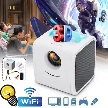 

Mini Full HD 1080P Projector Home Theater WiFi Projector Portable Cinema Mini LED Home Media Player 320x240 TF Card