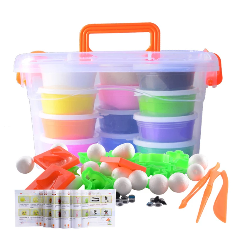 Kids Polymer Clay Super Light slime kit DIY Modelling Clay Slime Soft Intelligent Plasticine Learning Education Children For Toy