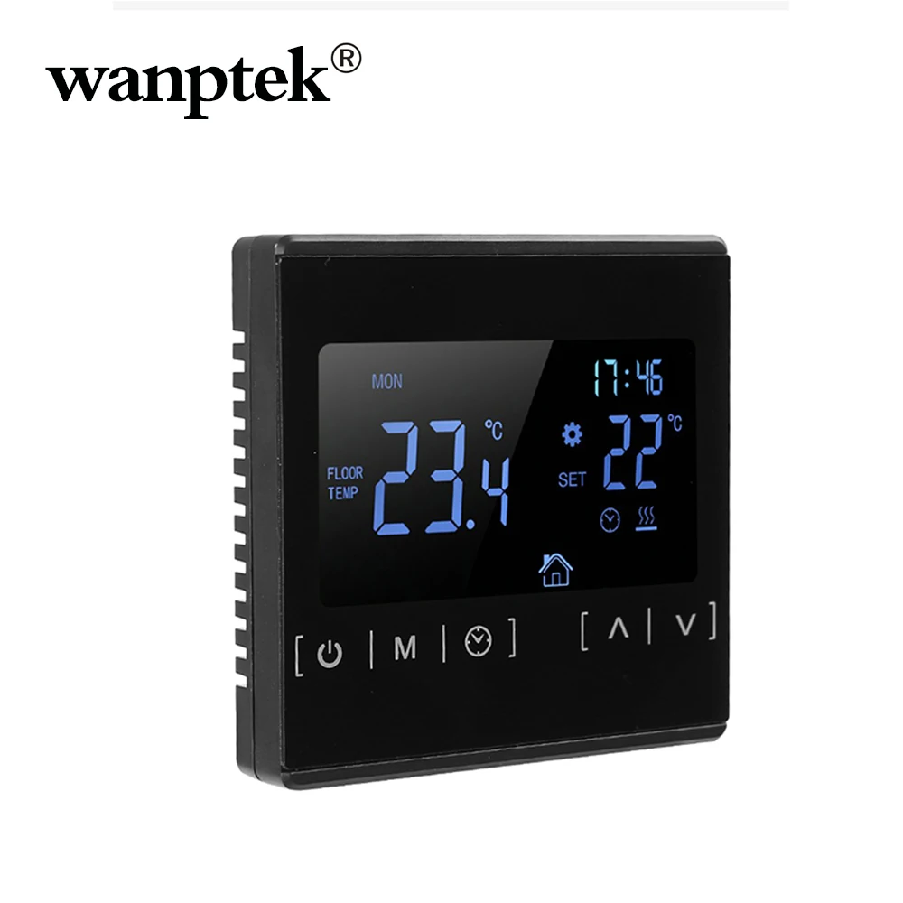 

Wanptek Newest Thermostat intelligent automatic digital display floor heating temperature switch controller control Meter