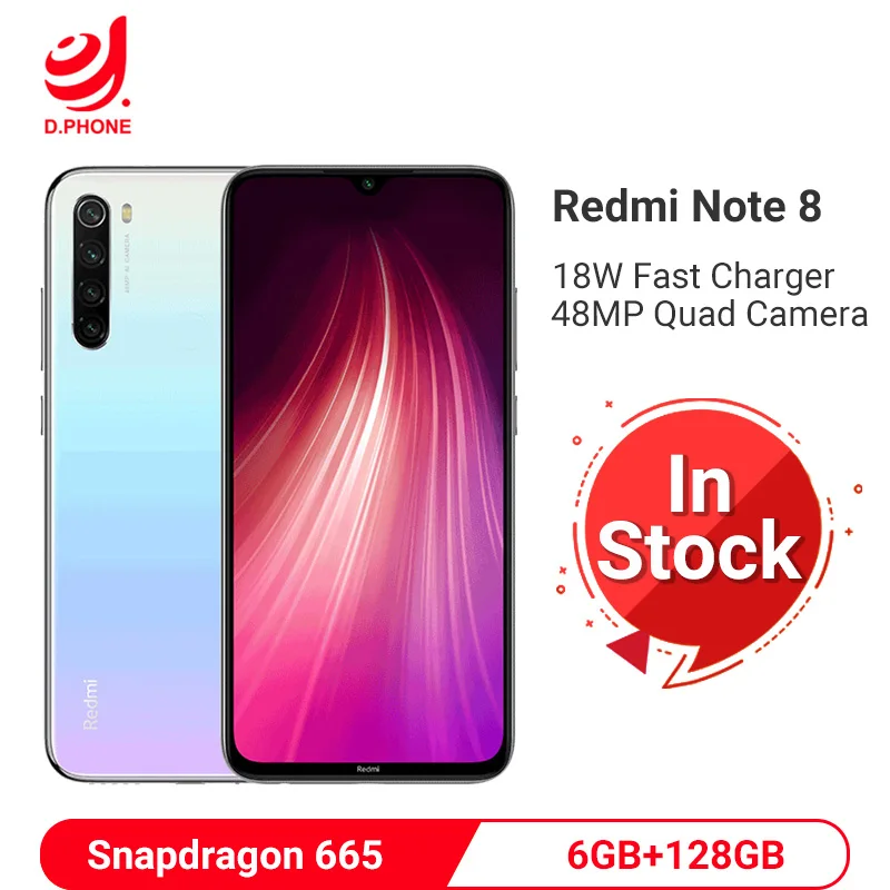 

Global ROM Xiaomi Redmi Note 8 6GB 128GB Snapdragon 665 Octa Core Smartphone 48MP Quad Camera Mobile Phone 4000mAh Fast Charging