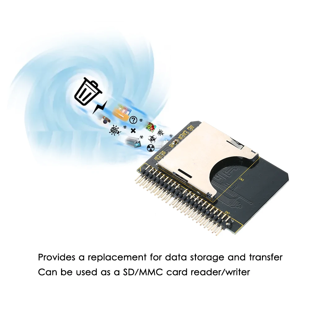 SD SDHC SDXC MMC карта памяти до 2,5 ''адаптер ide ноутбук HDD 44 Pin Мужской конвертер FR4