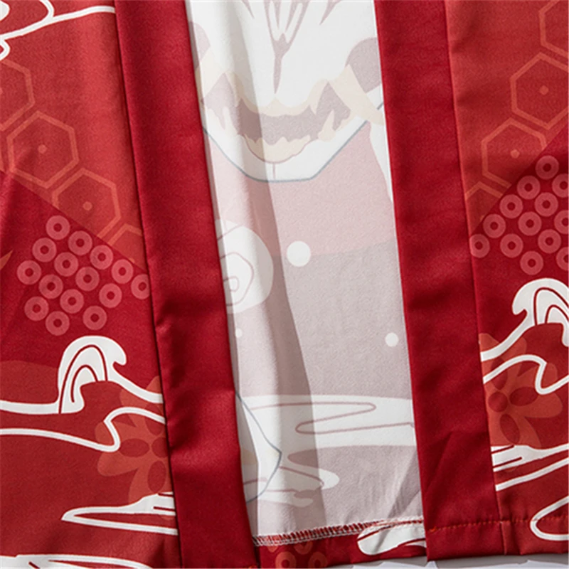 Bebovizi Summer Japan Streetwear Man Beach Kimono Cardigan Cosplay Shirt Blouse for Men Unisex Japanese Yukata Kimonos