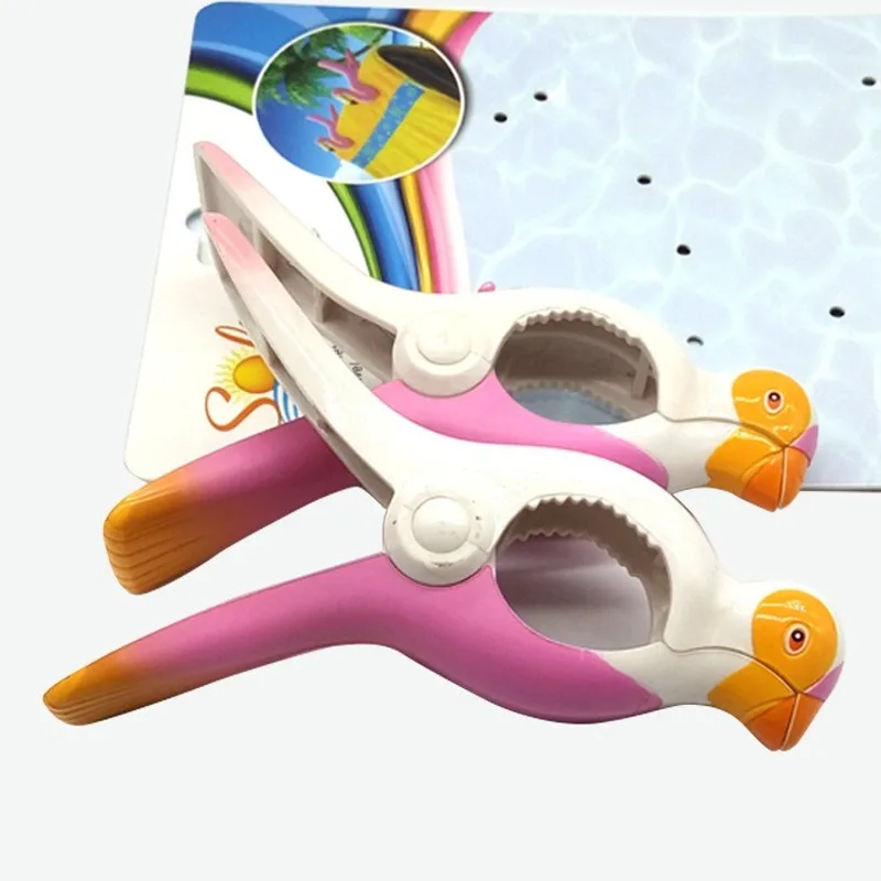 

3/5pcs Parrot Bird Plastic Beach Slipper Towel Clips Large Sun Bed Lounger Holder Pool Clothes Peg Quilt clip Sock clips