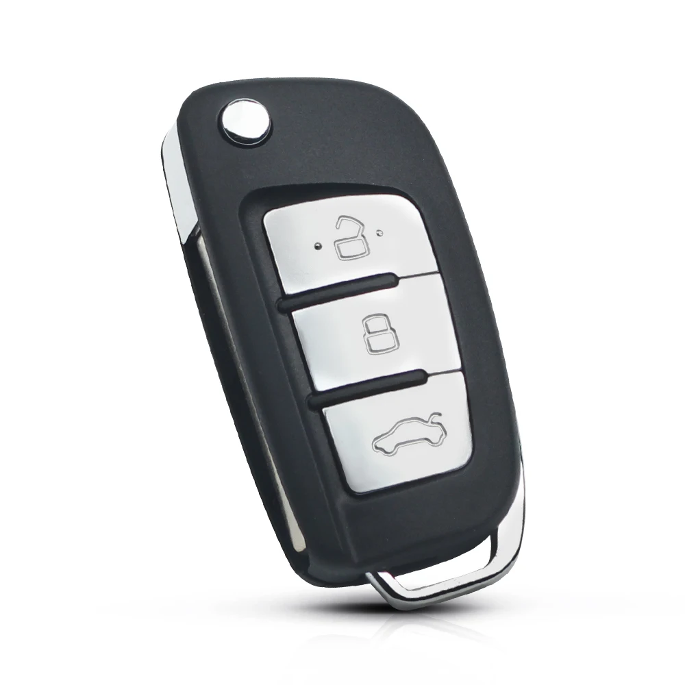 KEYYOU 3 кнопки модифицированный Флип складной корпус автомобильного ключа дистанционного управления чехол для Ford Focus Fiesta 2013 Брелок чехол с HU101 лезвие
