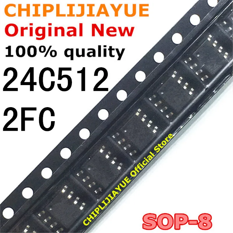 10 шт. AT24C512C-SSHD-T AT24C512 SOP-8 24C512 2FC SOP8 SMD новый и оригинальный чипсет IC | Электронные