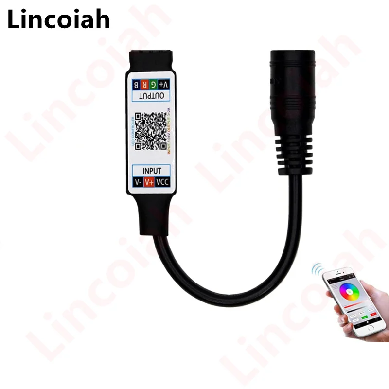 Mini RGB Bluetooth-compatible Controller DC 5V 12V 24V Music Bluetooth BT Smart APP LED Controller For RGB LED Strips Light