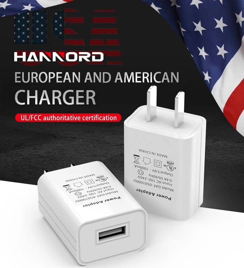 Hannord US 5V2A 5V1A USB зарядное устройство быстрое настенное зарядное устройство адаптер для samsung S9 Xiaomi Mi 8 iPhone X 8 7 iPad зарядное устройство для мобильного телефона