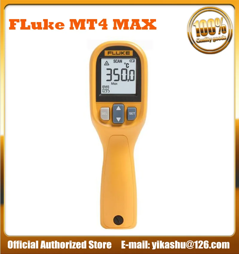 

FLuke MT4 MAX IP40 Waterproof Infrared Thermometer -30-350℃(-22~752℉) with High/Low Temperature Alarm