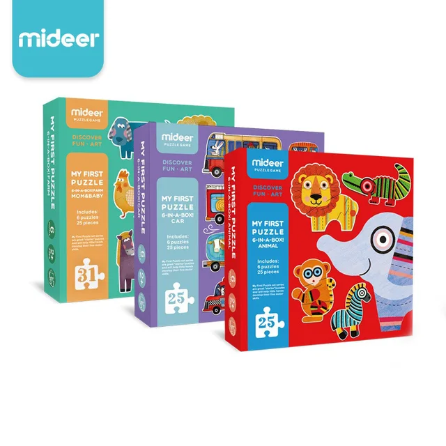 MiDeer 31pcs Puzzle Children Educational  Thick Paper Puzzle Toy Over 2Y Big Puzzle for Beginner Jigsaw Puzzle Birthday Gift 6