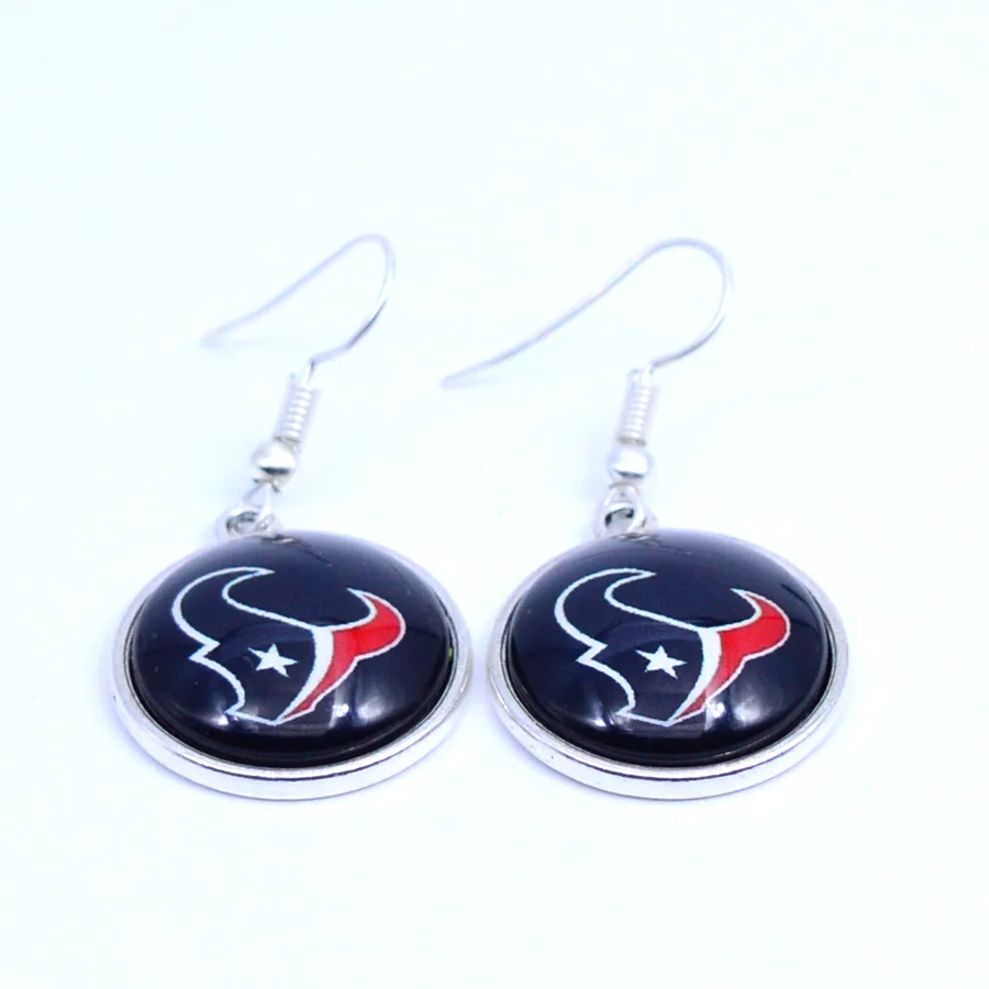 Серьги Houston Texans очаровывает серьги спортивные серьги 5 пар футбольные ювелирные изделия для женщин подарок на день рождения Новинка - Окраска металла: as picture