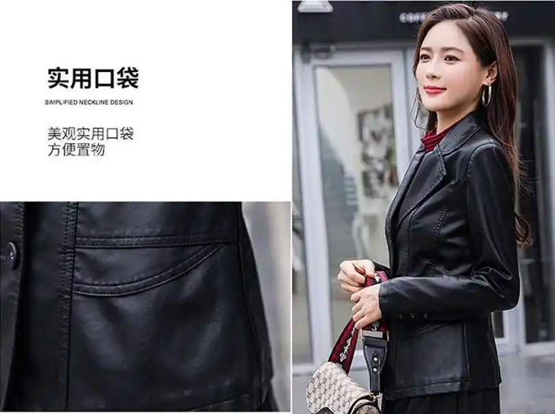 jaqueta de couro tamanho especial