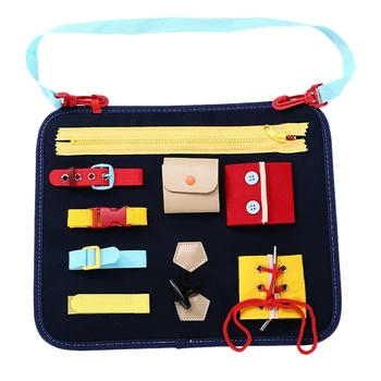 

FBIL-Baby Basic Skills Teaching Aids Board Toddler Activity Board Educational Fine Motor Skills Learn to Dress Board Toys